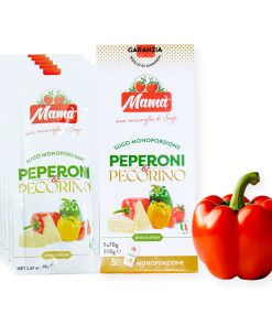 Mamà Sugo Peperoni e Pecorino Monoporzione 5x70g | Gusto Ricco e Autentico